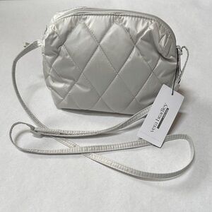 Vera Bradley Silver Quilted Crossbody Bag